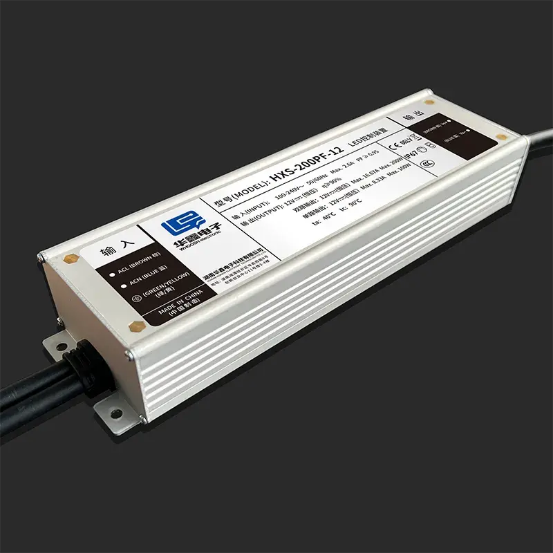 200W suya davamlı IP67 LED Transformator CE təhlükəsiz standartları Uzun ömürlü kondensatorlar